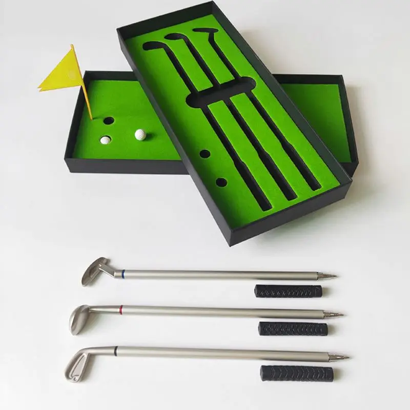 

Simulated Golf Course Premium Mini Golf Putter Pen Set Office Gift for Men Ballpoint Creative Writing Supplies Durable