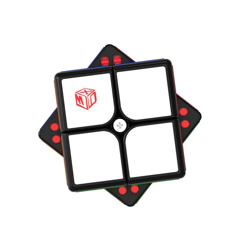 Qiyi X-MAN вспышка 2x2 Магнитный черный магический куб Mofangge 2x2x2 XMD Speed Cube 51 мм кубик без