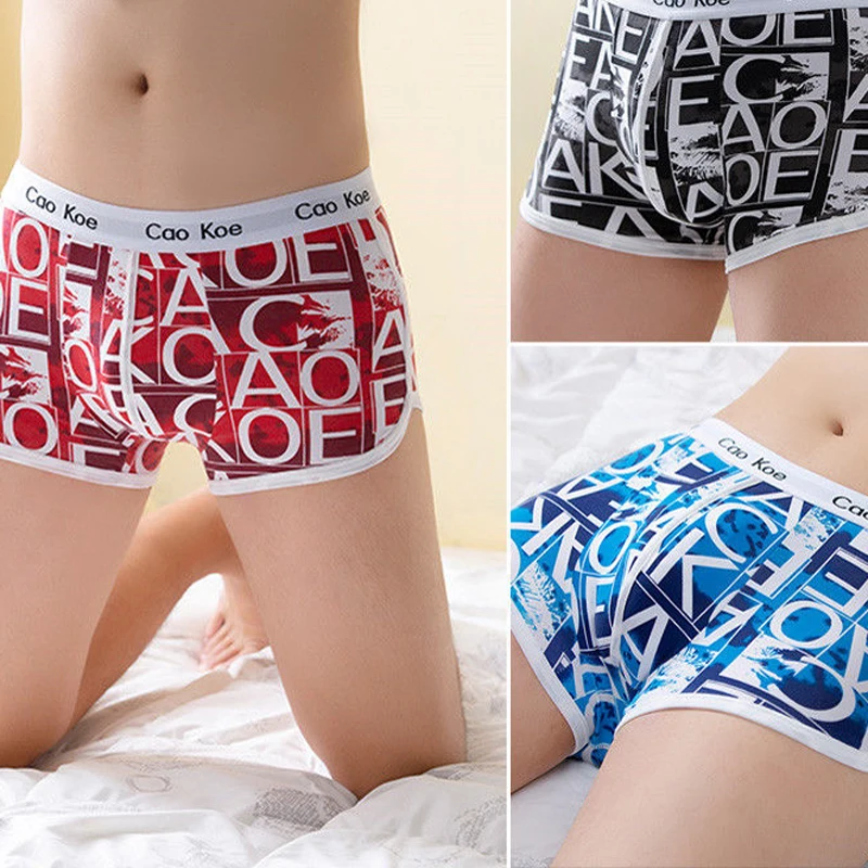Сексуальные мужские боксеры мягкое дышащее нижнее белье удобные Однотонные