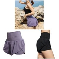 women 2 in 1 fitness yoga shorts women running shorts fine mesh stretch quick drying shorts summer fitness sportswear edf