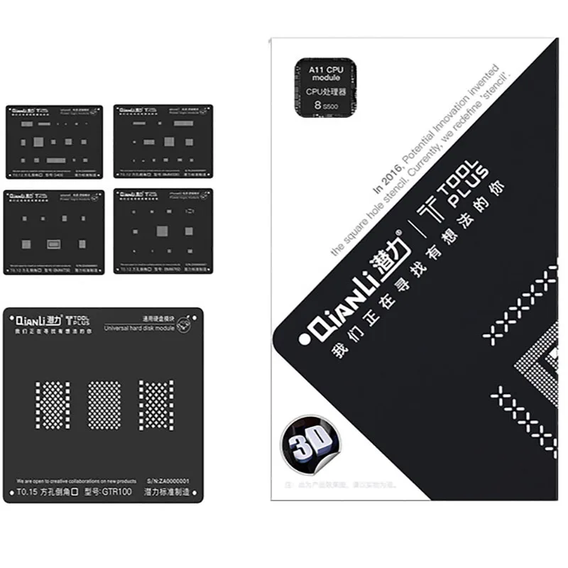 QianLi iBlack 3D BGA трафарет для iPhone 8P 8 7P 7 6SP 6S 6P 6 5S 5 связь Baseband припой шаблон