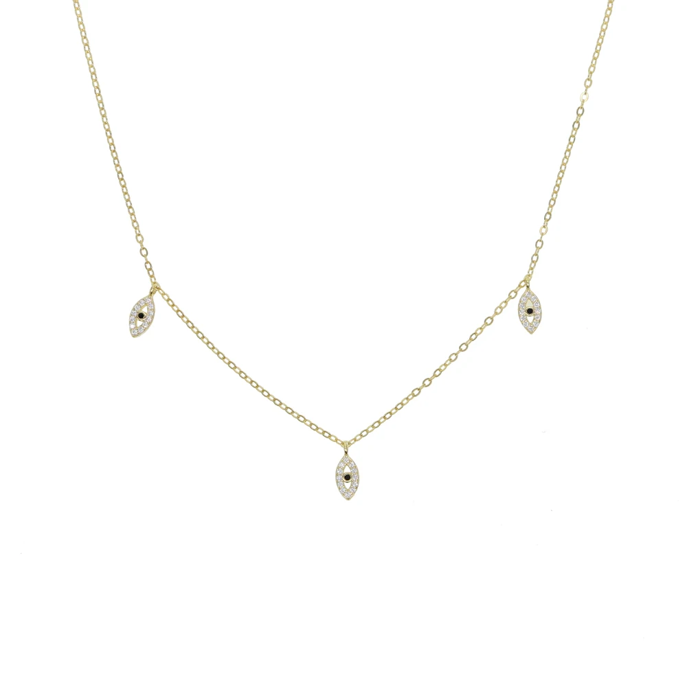 Изящное очаровательное ювелирное изделие чокер со сглаза 100% Стерлинговое