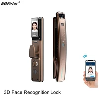 wifi smart fingerprint 3d facial recognition smart door lock usmart go app remote control password rfid card key auto unlock