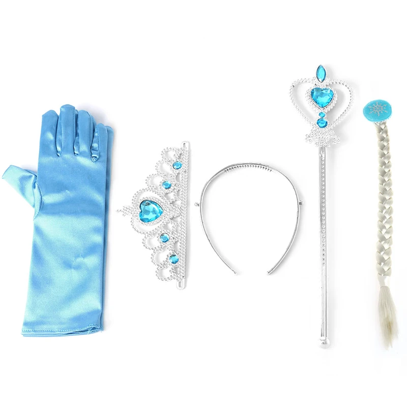 

Frozen Elsa Anna Tiara Princess Crown Wig Wand Gloves Christmas Cosplay Elsa Set
