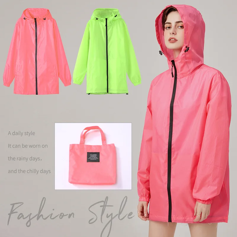 Женский плащ-дождевик Yuding короткий спортивный дождевик из полиэстера с