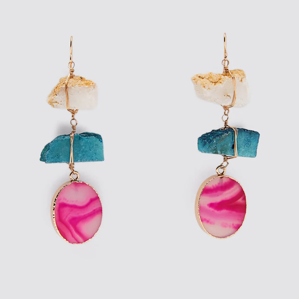 Женские длинные серьги кисточки ZA Boho Bird разноцветные висячие с натуральным