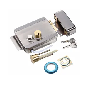 smartyiba stainless steel electric lock door lock with keys door entry access control system for doorbell doorphone free global shipping