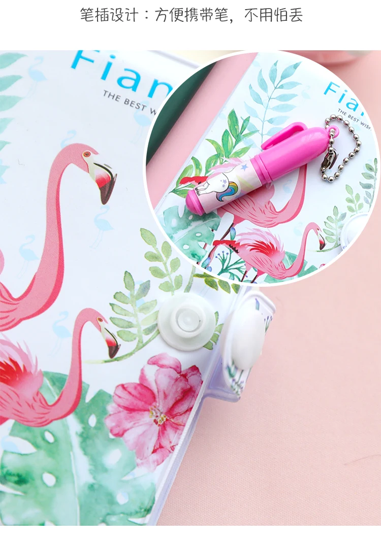 Мини Единорог блокнот с Фламинго с ручкой набор Kawaii животных медведи карманные блокноты для детей новые подарки студенческие канцелярские принадлежности