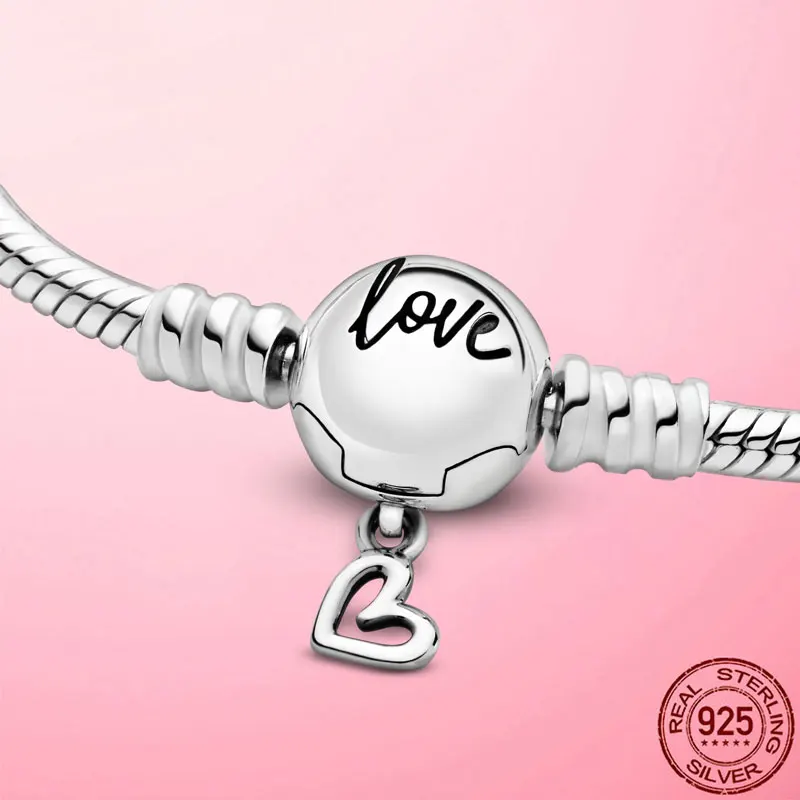 

Hot Sale Bracelet 925 Sterling Silver Love Clasp Snake Chain Bracelets & Bangles for Women Engagement 925 Fine Jewelry Pulseira