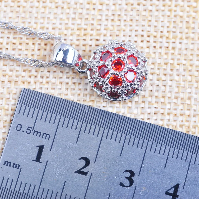 Роскошный женский ювелирный комплект свадебное Ювелирное Украшение Красный