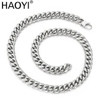 hip hop 12mm miami cuban chain necklace men popular gold color iced out cuban link chain necklace for women jewellery gift