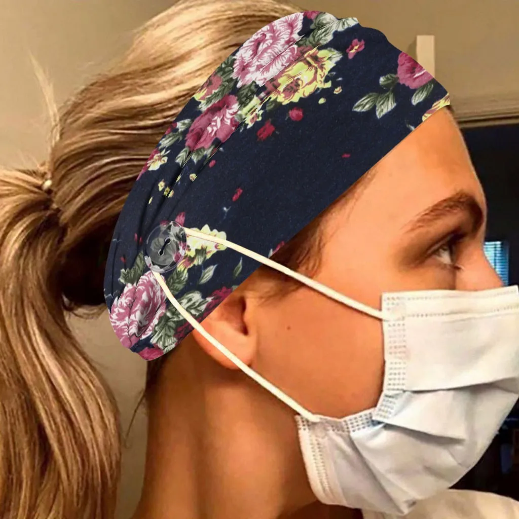 Одноразовая лицевая повязка на голову пуговице с держателем защищающим уши для