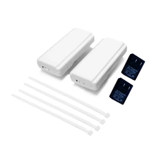 2 Pcs Wireless WiFi Bridge Outdoor CPE Router WIFI Extender 5.8G 450Mbps Access Point Long Range Supports 2.5KM-US PLUG