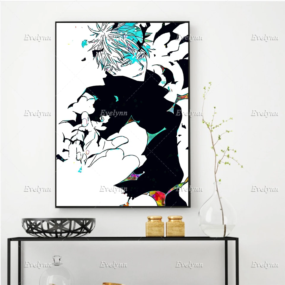 

Anime Poster Satoru Gojo Nordic Wall Art Canvas Painting Hd Prints Modular Pictures Boy Living Room Bedroom Decor Floating Frame