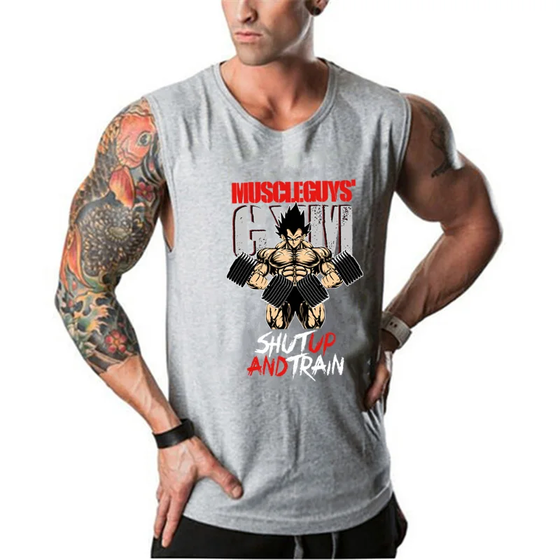 

Brand Casual Workout Bodybuilding Stringer Gym Tank Top Men Fashion Fitness Vest Singlets Clothing Bodybuilding Sleeveless Shirt