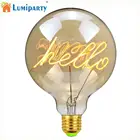 Lumi вечерние G125LED Bulb HELLO, мягкая спиральная лампа накаливания 220 В 4 Вт E27, винтажная лампа для бара, кофе, ресторана, Рождественского украшения вечерние