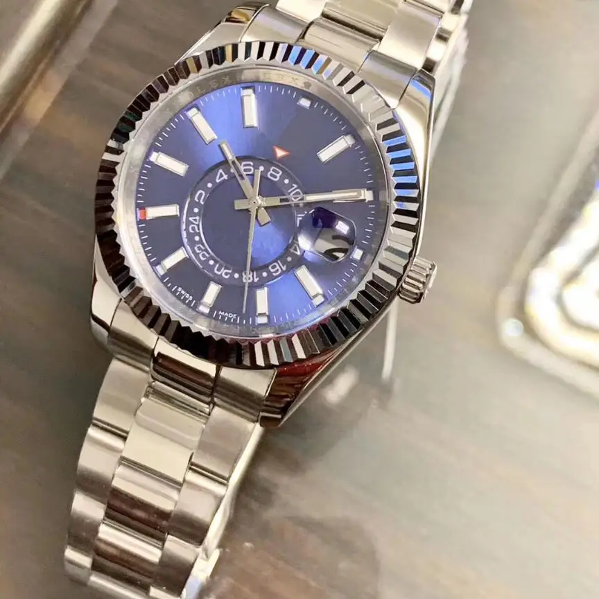 

2021 new models Classic New Men Automatic Mechanical Self Wind Watches rose gold Sky Silver Black Blue White Crystal Sapphire