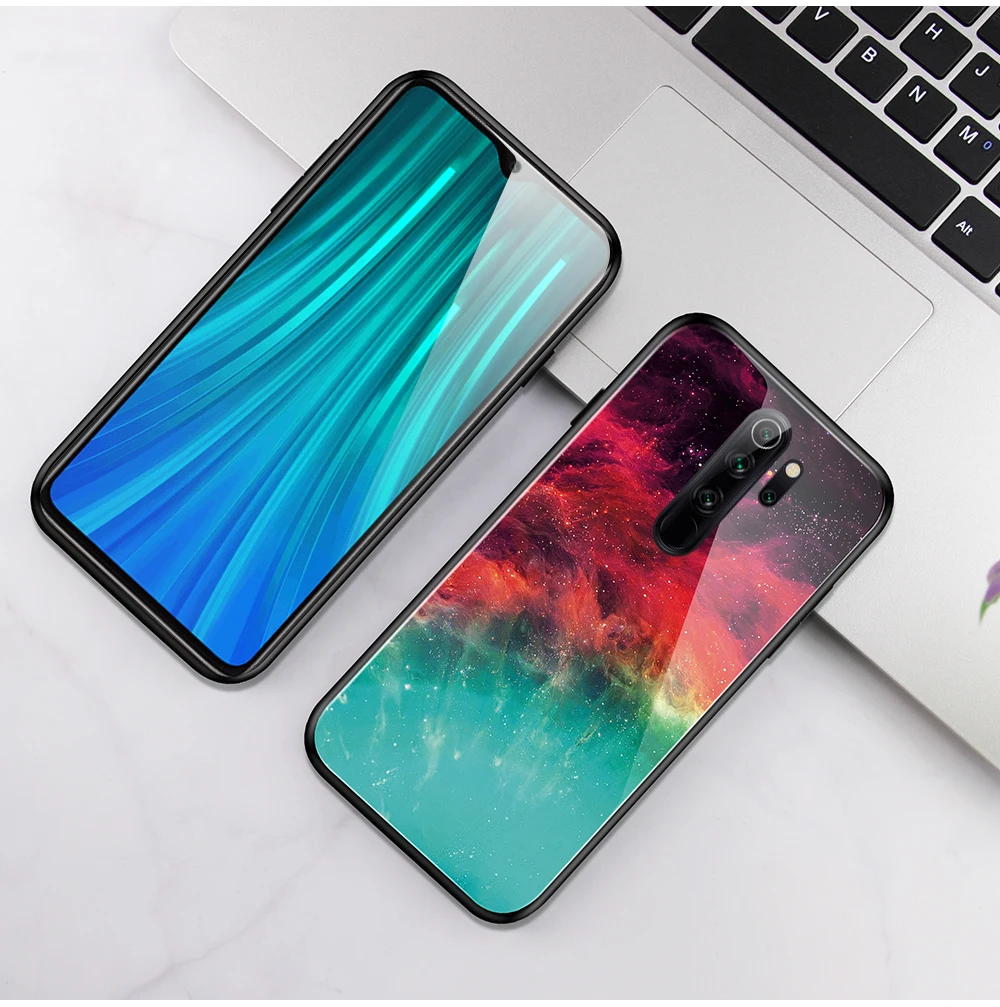 Для Xiaomi Redmi Note 8 Pro Чехол для Redmi Note 8T мраморный градиентный чехол из закаленного стекла для телефона для Redmi Note 8 Pro 8 A funda