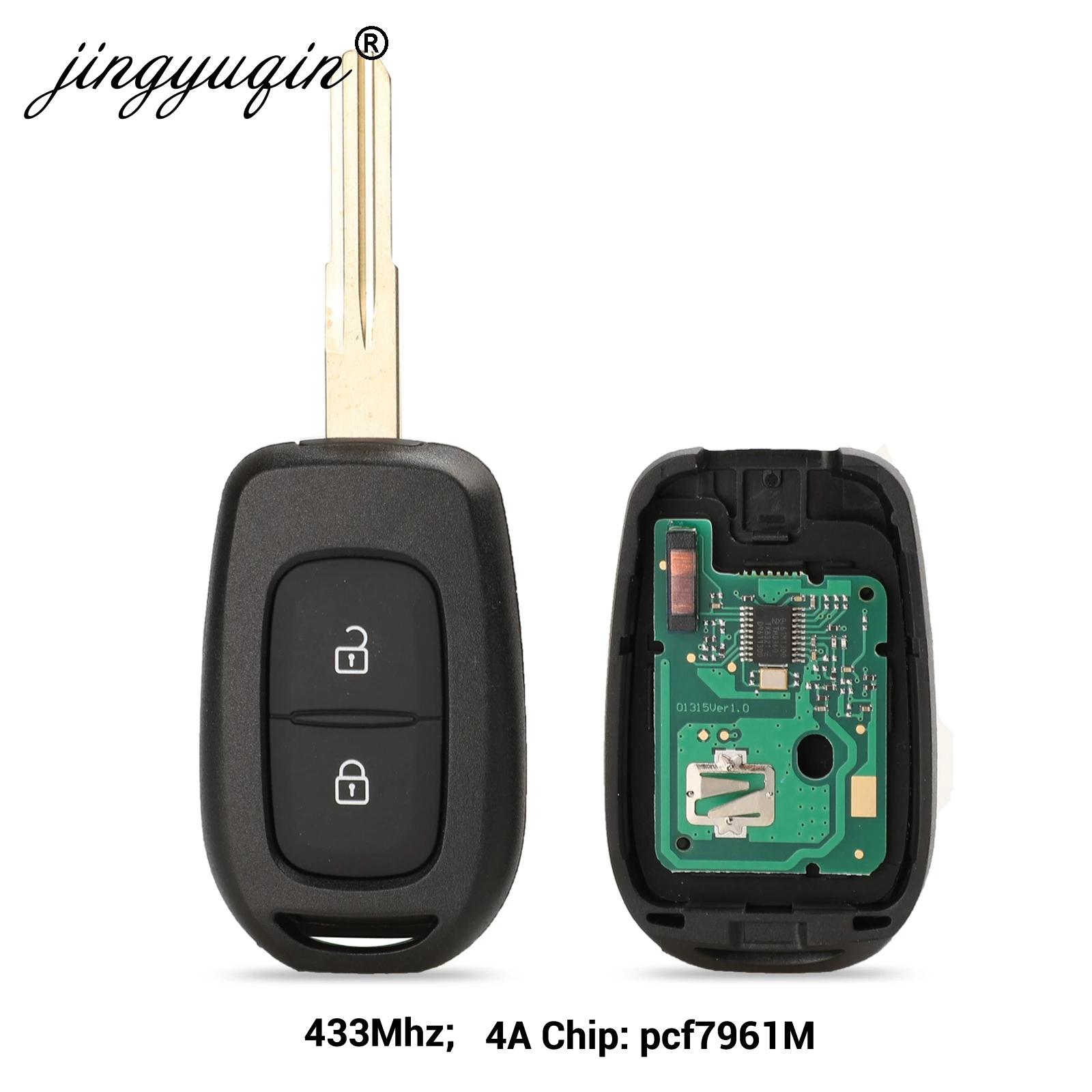 Дистанционный Автомобильный ключ jingyuqin 433 МГц с чипом PCF7961M 4A для Renault Sandero Dacia Logan