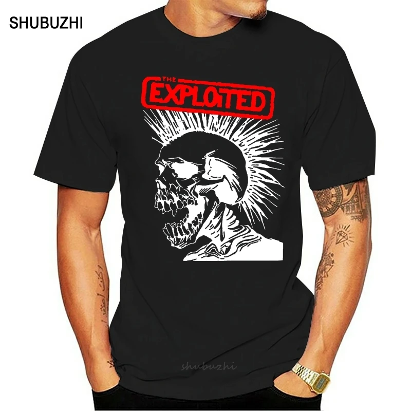 

NEW THE EXPLOITED MAGGIE BLACK AND WHITE T-SHIRT men cotton tshirt summer brand teeshirt euro size