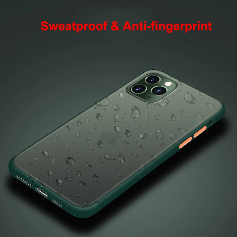 Противоударный чехол-накладка для iPhone 11 Pro Max XS XR X 7 8 6 6S Plus матовый силиконовый