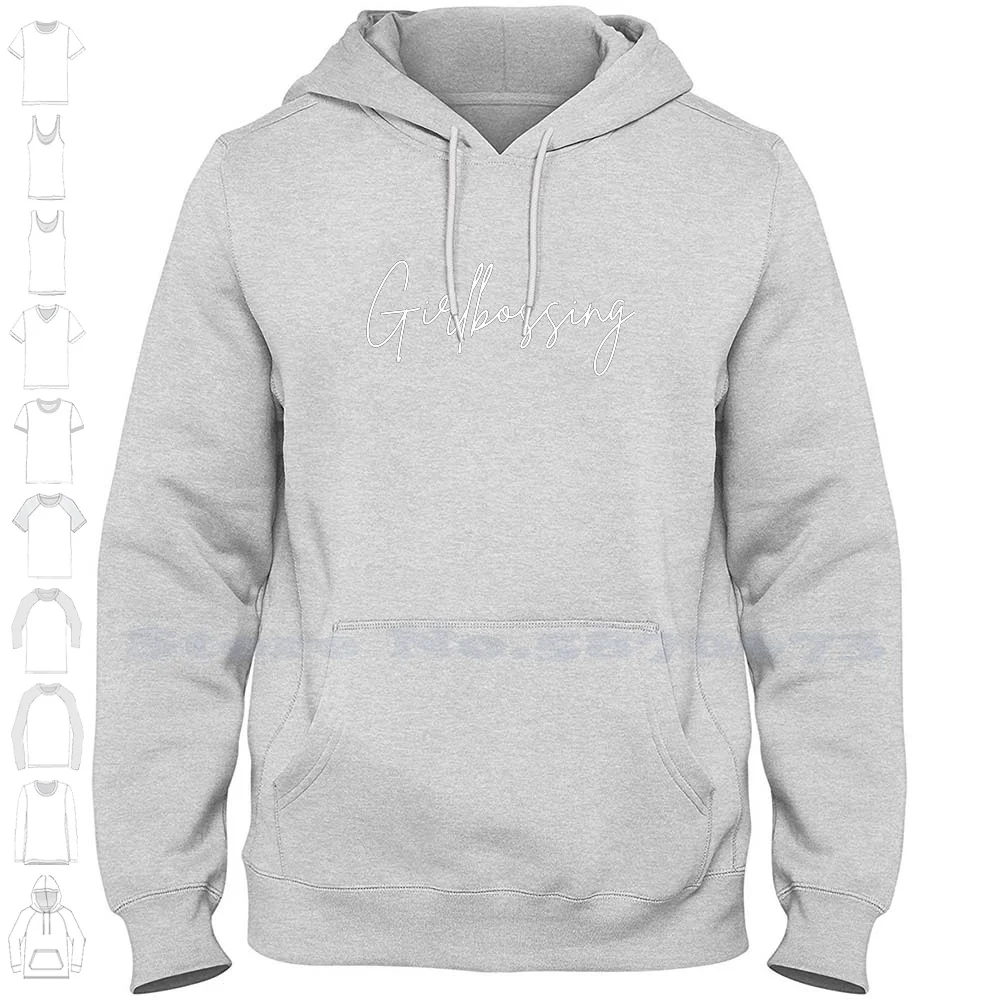 

Girlbossing - Colour Long Sleeve Hoodie Sweatshirt Strong Womens Powerful Wife Fitness Babe Dumbbell Girlboss Online Business