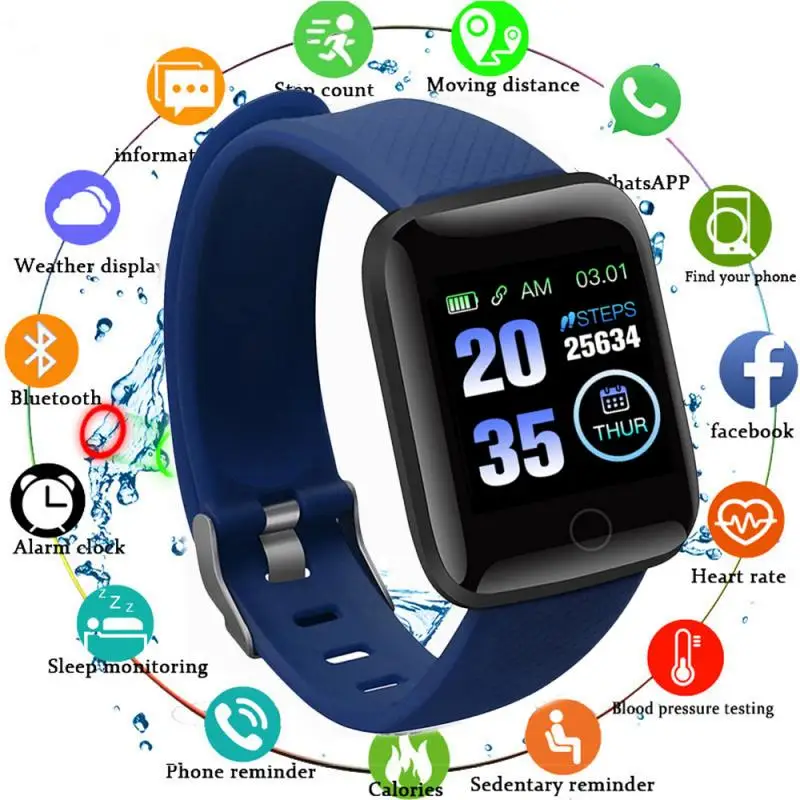 

IP67 waterproof pedometers 116 Plus smart fitness bracelet watch color screen heart rate blood pressure monitor fitness tracker