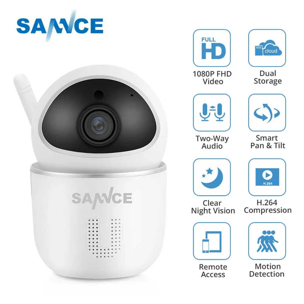 SANNCE 1080P HD IP камера 2MP беспроводная WiFi безопасности инфракрасная ИК ночного