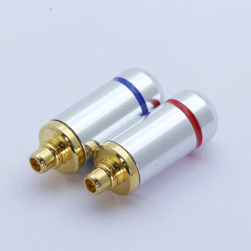 2 шт. разъем MMCX, штырек MMCX вилки для Shure ED5 SE535, чистая медь с позолоченным разъем MMCX