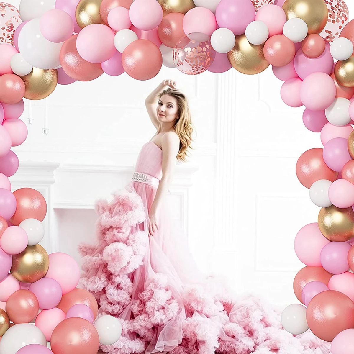 

Воздушные шары, три вида цветов, латексная гирлянда, принадлежности для детского душа, фон для свадебной вечеринки, воздушный шар, гирлянда, ...