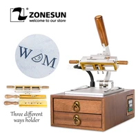zonesun wooden stamp digital pvc card book leather paper wood custom logo embossing hot foil stamping machine heat press machine