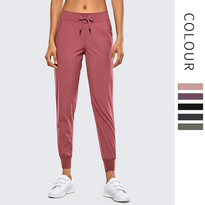 Для женщин легкие спортивные штаны с карманами на завязках тренировочные брюки