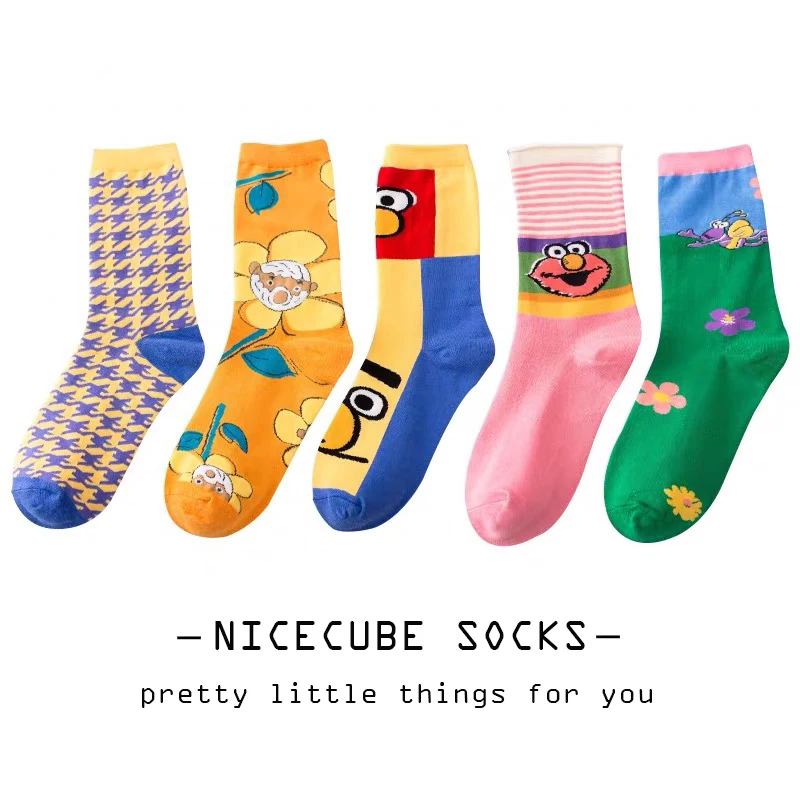 Японские Новые короткие носки Kawaii С мультяшными птицами женские модные хлопковые розовые носки с аниме-животными для девочек, подарок с милыми уличными цветами, Meias