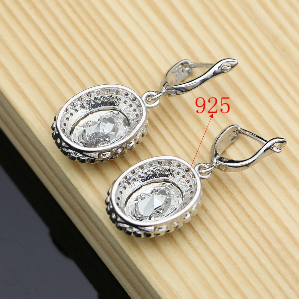 Женские серьги Mystic с радужным огнем и фианитом подвески камнями для невесты