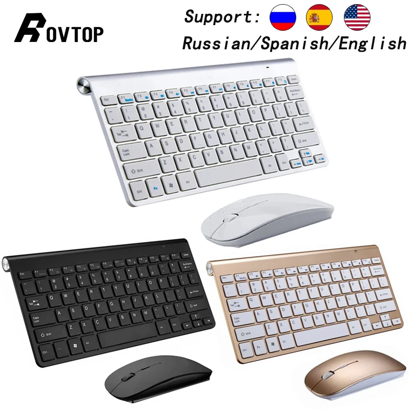 2 4G Беспроводная клавиатура и мышь мини мультимедийная комбинированный набор для