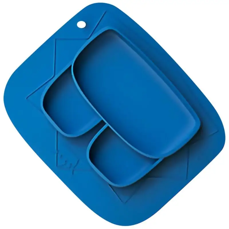 

1pc Silicone Eating Plate Compartments Plate Suction Cup Dinner Plate for Kids