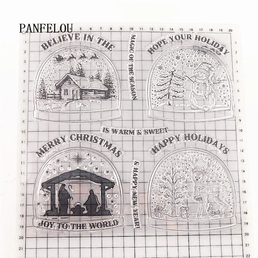 PANFELOU Кристальный шар мир прозрачный силиконовый штамп/печать DIY