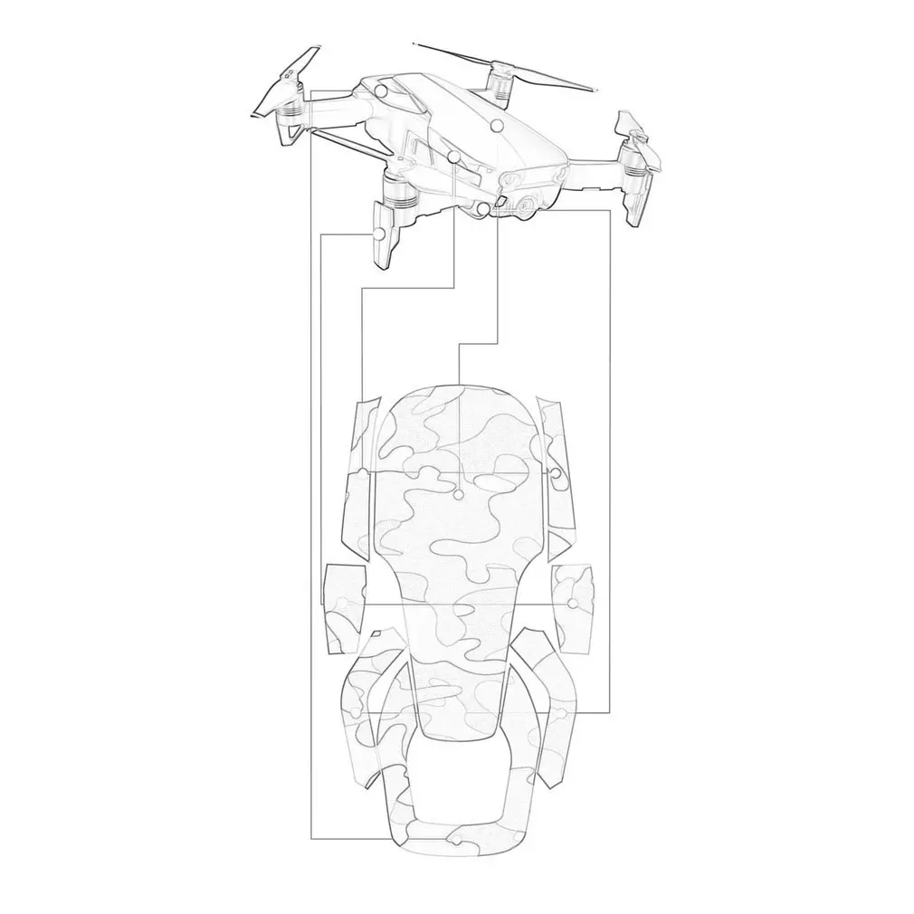 

DIY Colorful Waterproof PVC Stickers Decal Skin Cover Wrap Guard Sticker Decal Suitable For DJI Mavic Air Drone