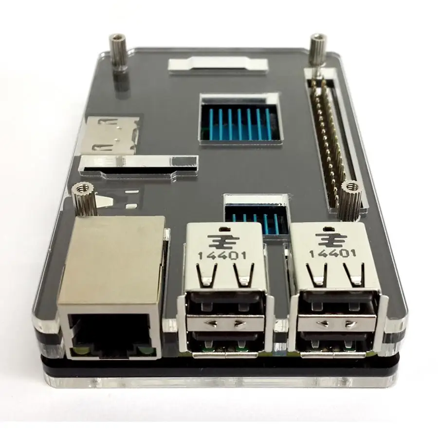 Raspberry Pi Модель B + Plus черный чехол Корпус коробка прозрачный двусторонний цвет