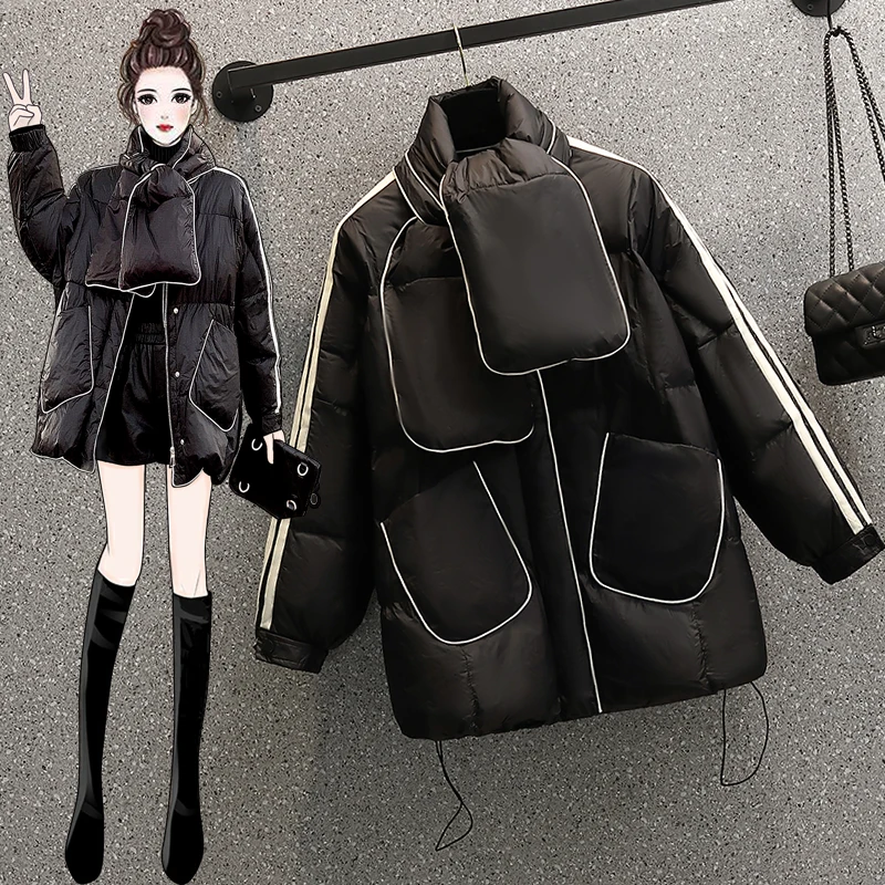 

Новинка Зима 2021, тонкая стеганая куртка из хлопка, дизайн полей, одежда с хлопковой подкладкой для сохранения теплого хлопкового пальто