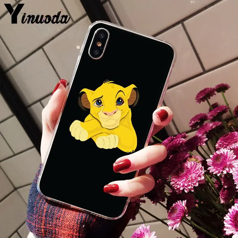 Yinuoda Simba the lion king Мягкий силиконовый прозрачный чехол для телефона iPhone 8 7 6 6S Plus X XS MAX