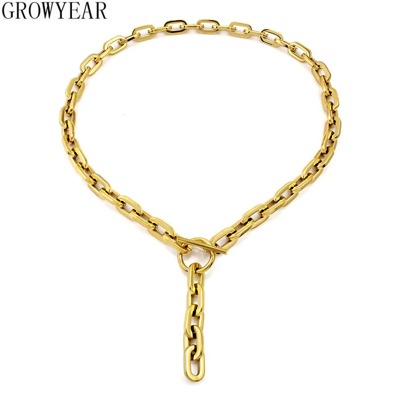 Цепочка женская с Т-образной застежкой простой трендовый ожерелье из