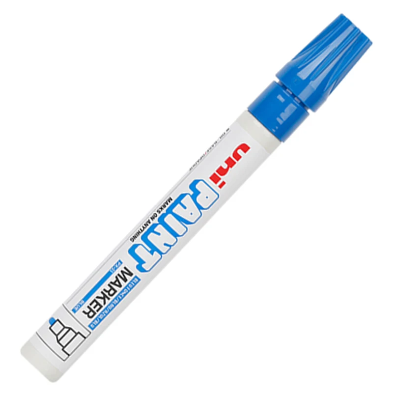 Light blue 1 шт Uni PX-21 0,8-1,2 мм водонепроницаемый протектор для автомобильных Шин Резиновый металлический маркер с перманентной краской ручка - Цвет: Light blue