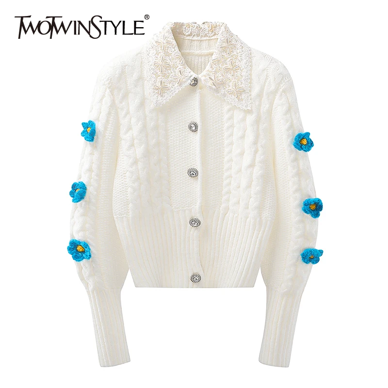 

Женский кардиган twotwin2, разноцветный свитер с аппликацией и длинными рукавами