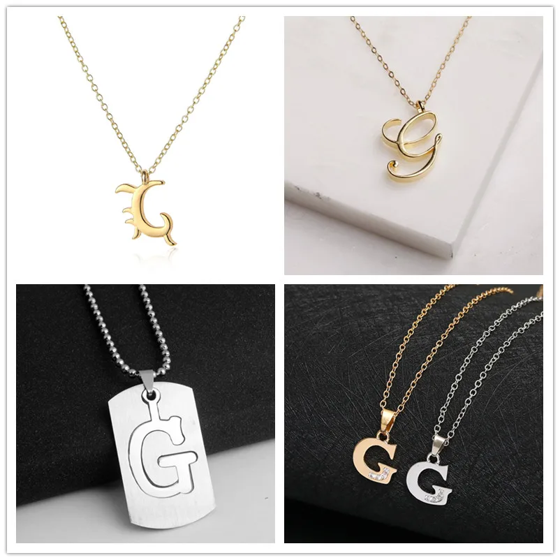 1 шт. подарок для счастливой мамы буквы G семейное имя кулон с алфавитом ожерелье