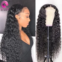 eva hair 150 brazilian remy 13x6 lace front human hair wigs pre plucked with baby hair water wave glueless hair for women