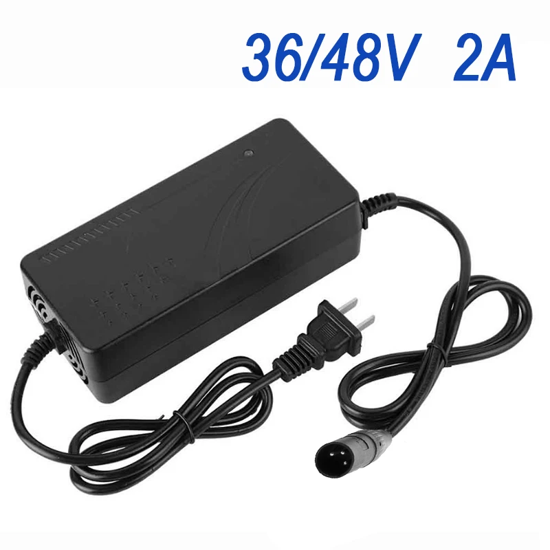 

36/48V2A Universal Electric Vehicle Electric Bicycle Charger Lithium Battery Charger Adapter Bike Part для электровелосипеда