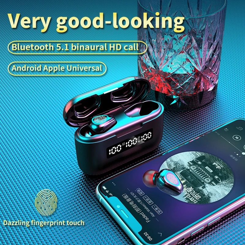 Tws-стереонаушники G40 с поддержкой Bluetooth V5.1 и зарядным футляром на 3500 мА · ч |