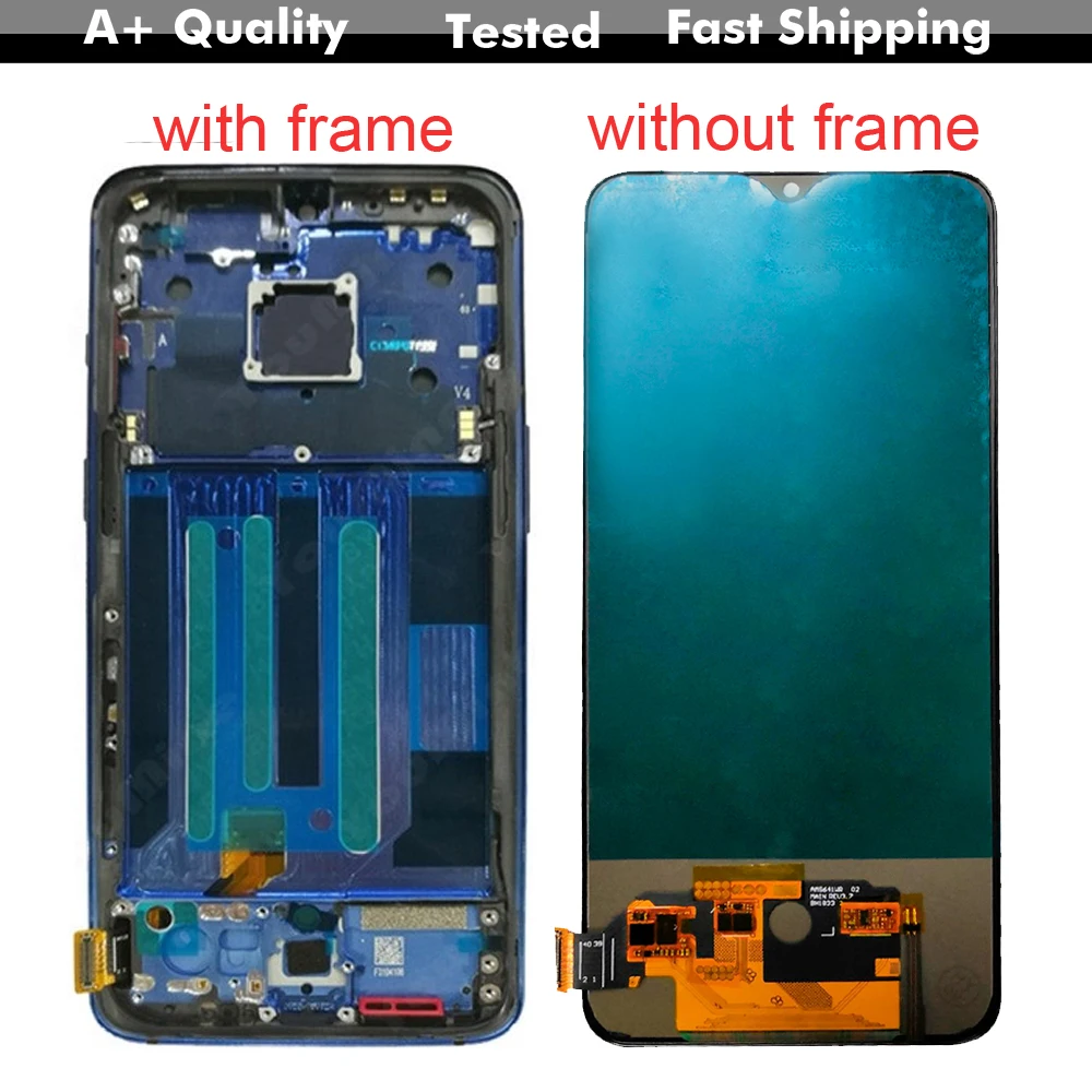 100% протестированный 6 41 ''ЖК-дисплей с рамкой для Oneplus 7 ЖК-дисплей дигитайзер