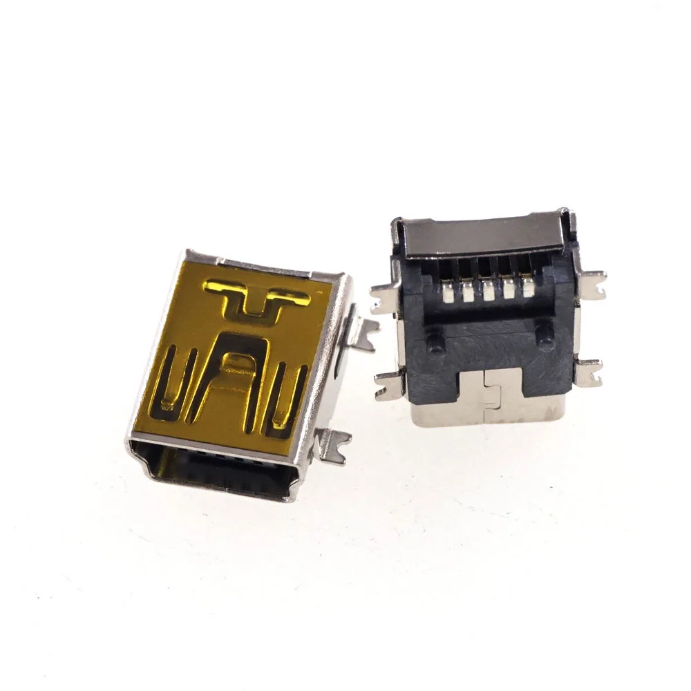 10 шт. Женский мини разъем USB 2 0 B Тип 5 Pin штепсельная розетка SMD крепления